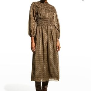 Rebecca Taylor Mock-Neck Midi dress